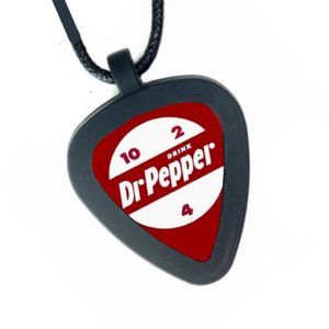 Dr Pepper 10 4 2 ad Pickbandz Real Guitar Pick Unisex Necklace